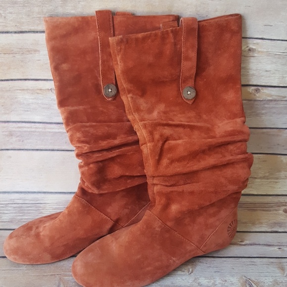 UGG Shoes | Gorgeous Ugg Burnt Orange Suede Slouch Boots | Poshmark